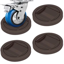 Bed Stoppers to Prevent Sliding - 4 Pack Furniture Wheel Stopper for Hardwood Fl
