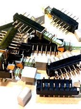 10 - Centralab 4pdt Push Switches w/button 12 Pin 1 Position latching  Pc mount