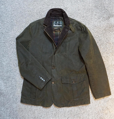 BARBOUR LUTZ Waxed Jacket Olive Rugged Sophistication MSRP$520