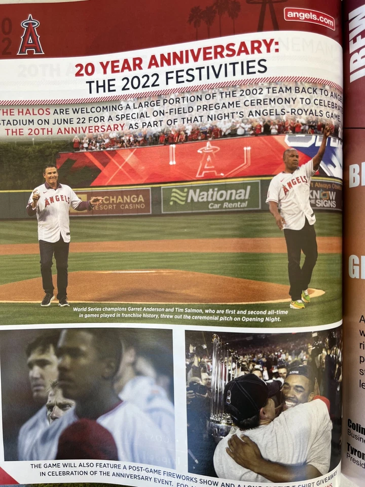 2022 LA ANGELS YEARBOOK MAGAZINE OHTANI 50 / 50 2021 MVP 2002 WORLD SERIES CHAMP - Image 3 of 3