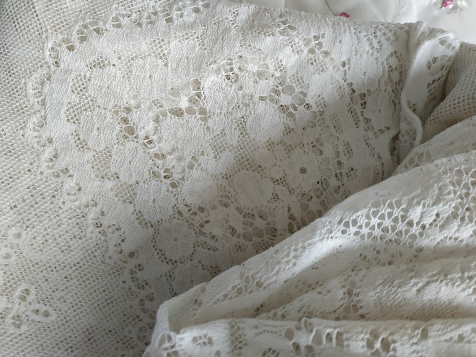 White Cotton Lace Bedspread Double eBay