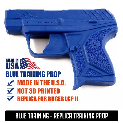 Blue Training Prop for RUGER LCP II - Solid Resin - Not a Gun