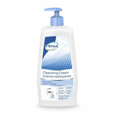 TENA Skin Cleanser Body Wash Cream 33.8 oz. Pump Bottle Scented, Case of 8