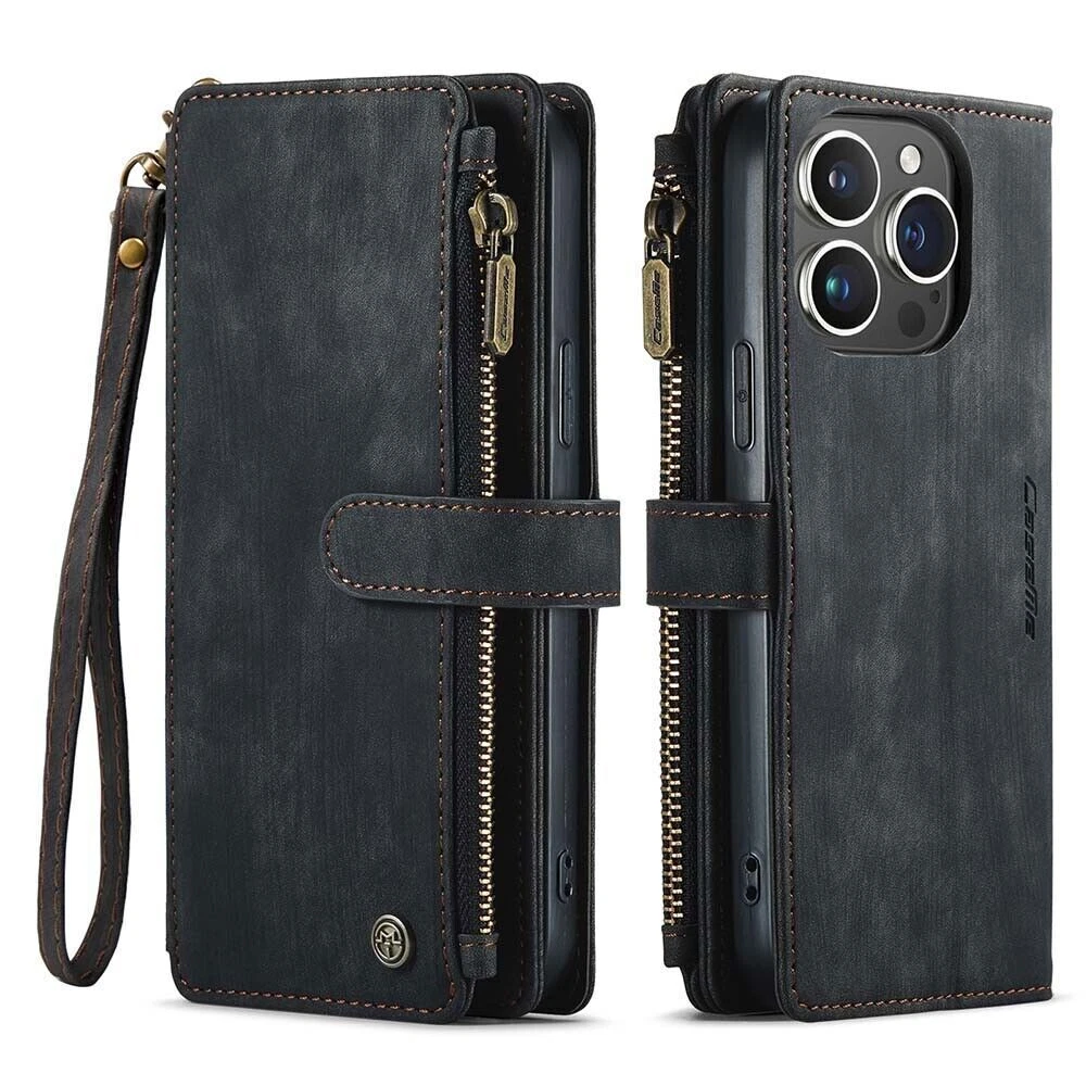 Durable Wallet Phone Case for Apple iPhone 15 14 13 12 11 Pro Pro Max