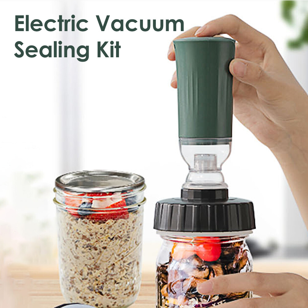 Canning Jar Sealer Kit Vacuum Sealing w/ Hose for Jars Food Saver