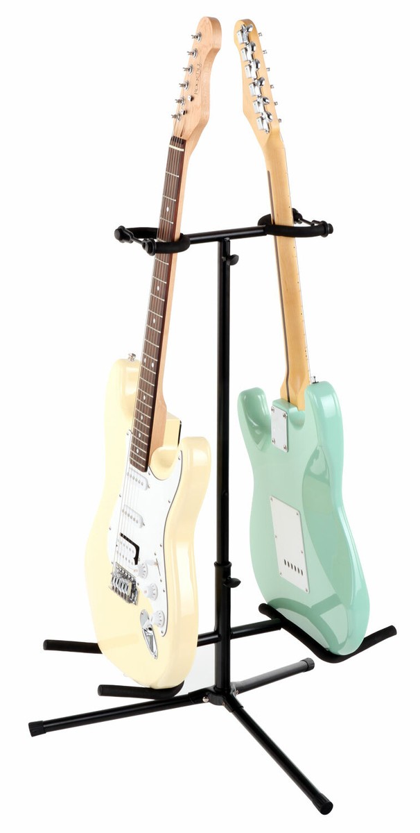 QUIK LOK GS/528 Gitarrenständer Für 2 Gitarren – Klappbarer Doppelständer Mit Hals-Sicherung & Korpusauflage