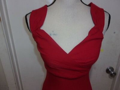 Rock Steady Modcloth Red Bodycon Vintage Pinup Dress Lady Love Song size S  (C73) | eBay