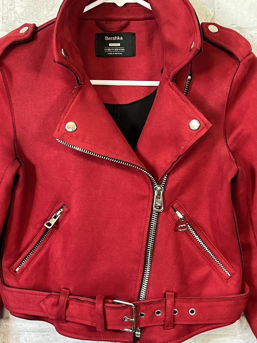 Bershka red best sale jacket