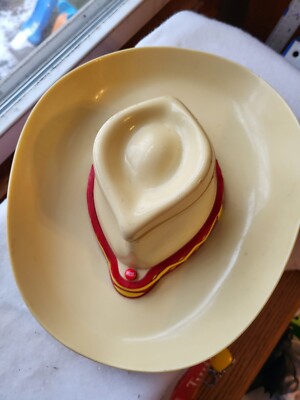 RARE Original COWBOY HAT CHIPS & SALSA BOWL Plays BONANZA Theme VTG 2002 -WORKS