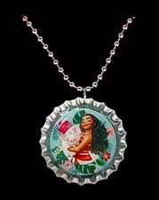 Moana / Trendy Bottle Cap Necklace / Kids / Moana / Stocking Stuffer / Gift