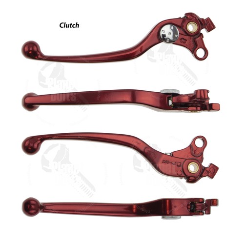 Red Brake & Clutch Hand Levers For Suzuki GSXR 1300 Busa 99+ Control Hand - Picture 3 of 3