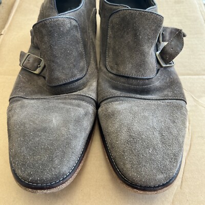 John Varvatos - Made in ITALY - brown suede double buckle  display picture 1