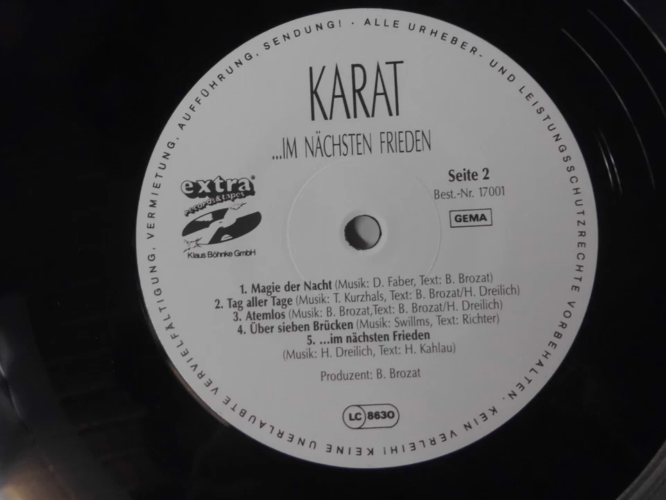 KARAT LP: ...IM NÄCHSTEN FRIEDEN (NEU;Extra Records & Tapes – 17001) - Bild 3 von 4