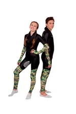 Edge Long Track speed Skating Suit SKINSUIT rubber Speedsuit Green