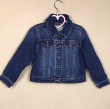 Old Navy Little Girls  Blue Snap Button-Up Denim Jean Jacket Sz 3T