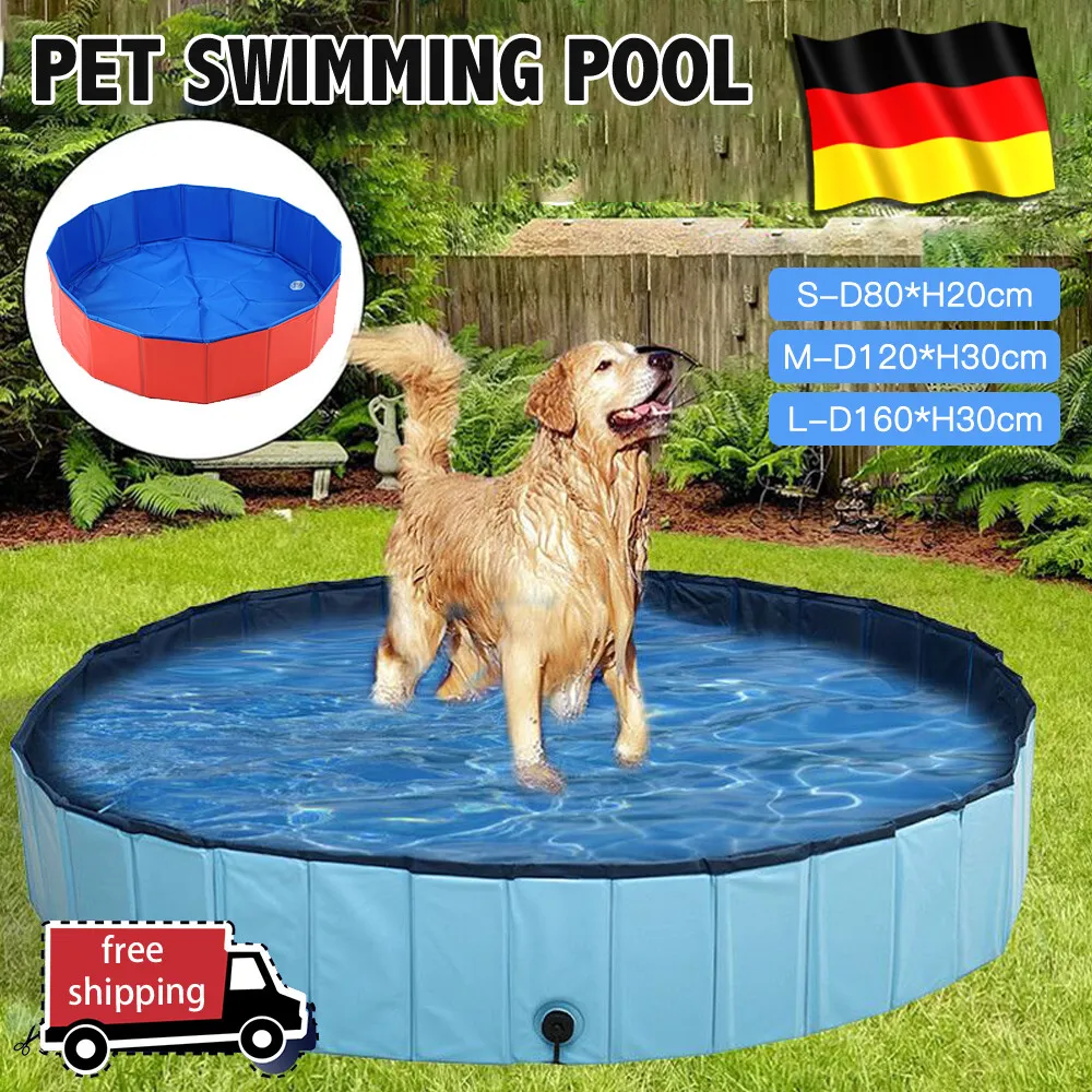 Thorns svært tilfredshed Hundepool Hunde Swimmingpool Schwimmbecken Planschbecken Pool Bad Becken  Faltbar | eBay