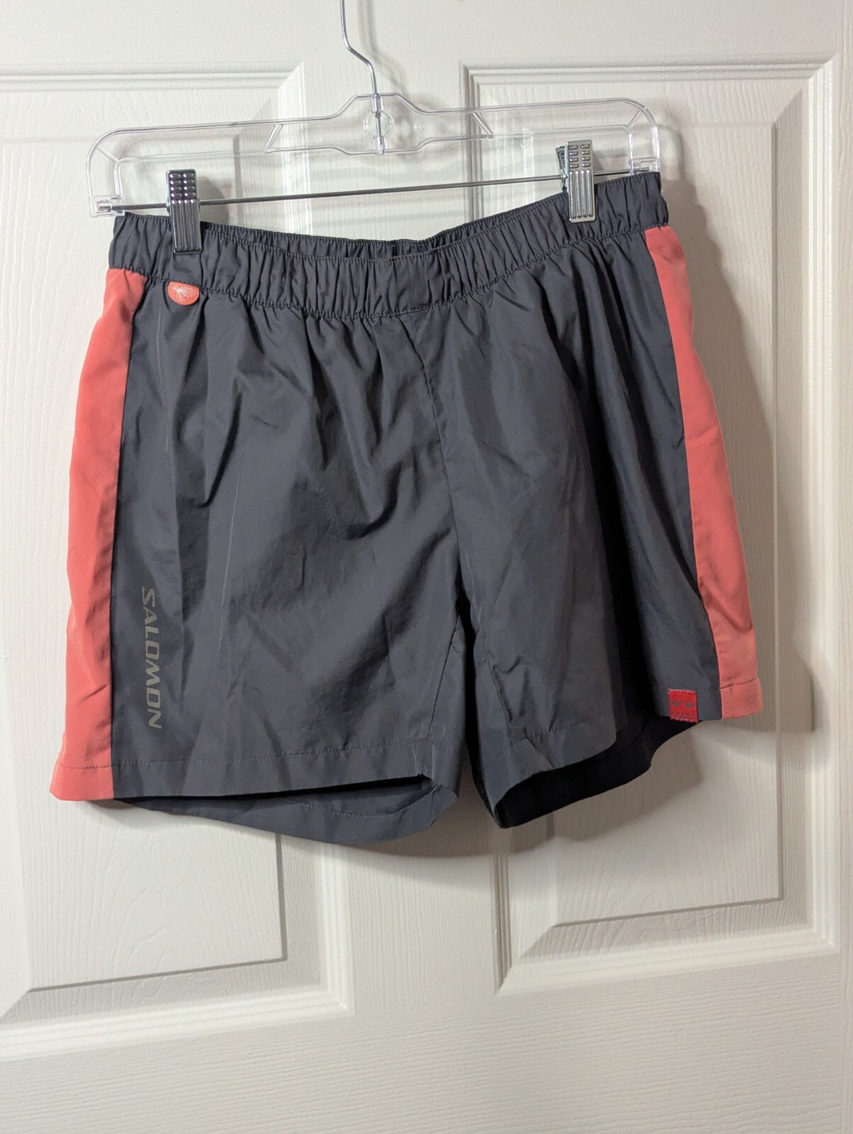 Salomon pantaloncino da corsa foderato grigio pesca donna M