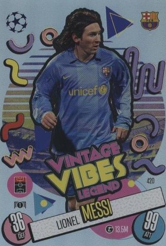 Lionel Messi Vintage Vibes Legend Match Attax 2024/2025 Barcelona