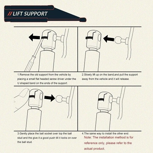 2pcs Rear Hatchback Lift Supports Struts Shocks For Mitsubishi Eclipse 2000-2005 Foto 3 de 4