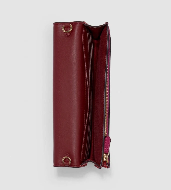 Coach Anna pochette a tracolla pieghevole cavallo e carrozza (C5887) oro viola brillante