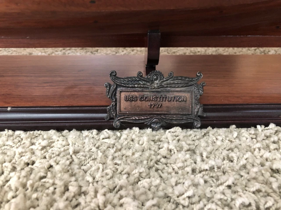 Navio modelo de madeira feito à mão - USS Constitution - Novo - Totalmente montado - Imagem 2 de 4