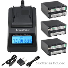 Kastar Battery LCD Fast Charger for Sony NP-F990 CN-216 CN-304 LED Video Light