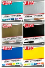 Siser EasyPSV Permanent Vinyl 12"X12" 5/pkg or 6/pkg You Choose Glitter / Solids