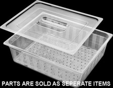 Gastronorm containers polycarb. GN2/1x200 SOLD IN KITS OF 3 units  Lid is extra