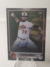 Marcos Diplan Rookie Auto 2022 Topps Chrome RC #RA-MD On Card Autograph. rookie card picture