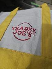 NEW Limited Edition Trader Joe's Mini Canvas Tote Bag - Yellow