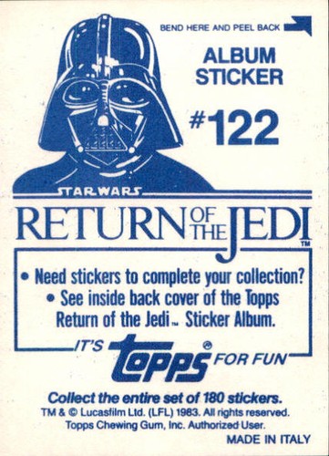 Star Wars ROTJ Trading Card Sticker Album Complete Your Set You Pick 1983 Topps - Bild 240 von 355