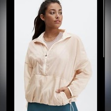 Fabletics Ash Cropped Half Zip Jacket Sz S