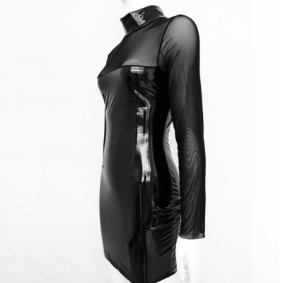 black leather bandage dress Amazon.com: Women Faux Leather Dress Sleeveless Backless Bandage Bodycon Split Midi Dresses Party Cocktail (Black, Small) : Clothing, Shoes & Jewelry