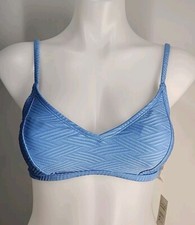 Nwt Women's Cupshe Bikini Top Size S - Light Blue V- Neckline