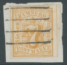 Hamburg Mi. Nr. 6 gestempelt LUXUS Fotobefund Mehlmann BPP