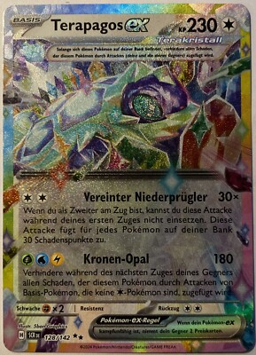 Pokemon Terapagos EX Deutsch 128/142 Stellarkrone Terakristall NM