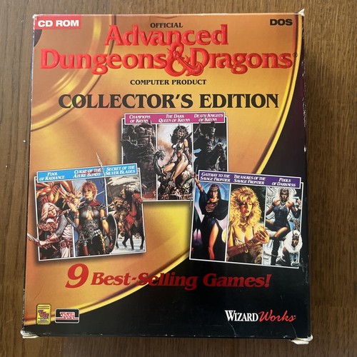 AD&D Advanced Dungeons & Dragons Collector's Edition PC 1994 Big Box w/ 9 Games