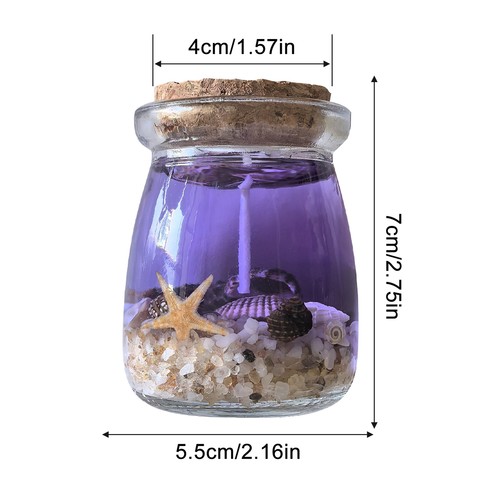 Handmade Ocean Shell Gel Candle Ocean Theme Scented Candle Relieve Stress - Picture 6 of 13