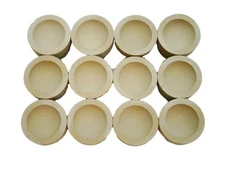 Lot of 12 - # 8AM Mabor Cupel 1-3/4" Gold-Assay-Smelting-Refining-Melting-Cupels