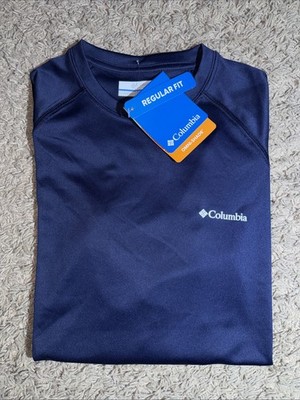 NEW Women's Columbia Omni-Shade Navy Blue Long Sleeve Sun Tee Shirt Size Medium