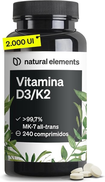 Vitamina D3 2000 UI + K2 MK7 all-trans 99,7% - 240 comprimidos