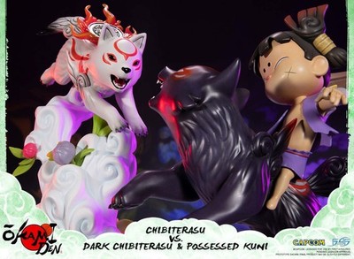 first4figures actionfigur okamiden chibiterasu vs dark chibiterasu 33cm