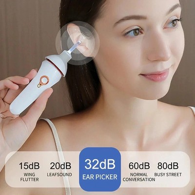Earwax Remover Set, Automatic LED Electric Vacuum Ear Cleaner
