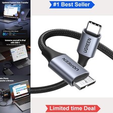 USB C to Micro B Cable 10Gbps 1.5FT Braided Aluminum for External Hard Drive