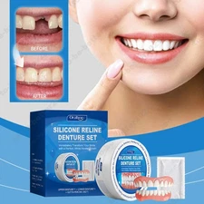 1 Pair Full Denture Set for Men and Women Upper and Lower Denture False Teeth