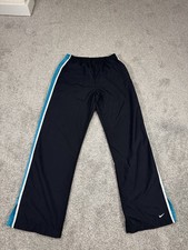 Nike Women  s Vintage Black Blue Track Pants 100 Polyester Large 12/14