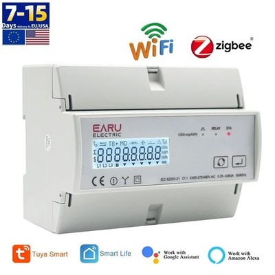 Smart WiFi Two-Way Bi-Directional Three Phase Kwh Electric Energy Meter Monitor