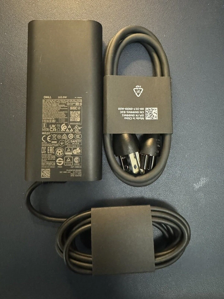 New Dell 165W Watt Laptop Charger USB-C Type C AC Power Adapter DA165PM210