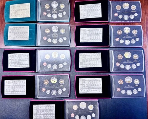 Royal Canadian Mint "Double Dollar" Prestige Silver Proof Sets - Lot of 9