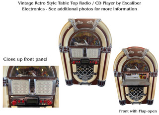 Nostalgic Vintage Retro Jukebox CD/Radio Tabletop size by Excaliber Electronics